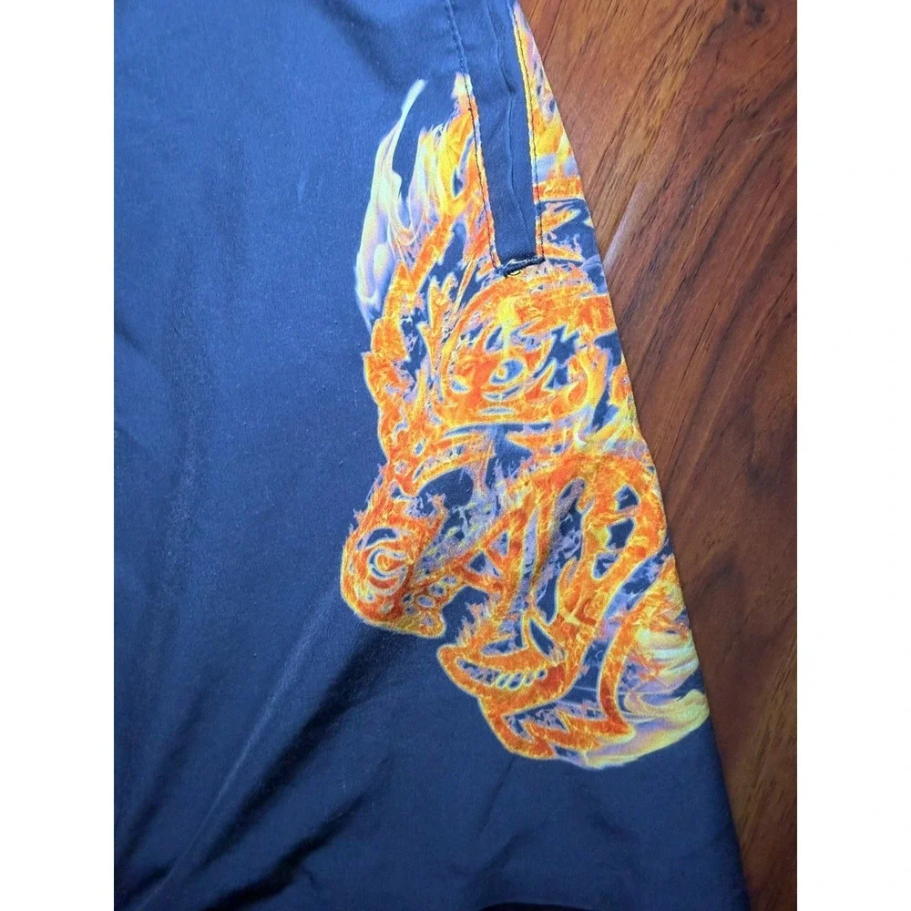 Darc Sport Wolves Gym Shorts Mens Medium Blue Flames Limited Edition 696/1000